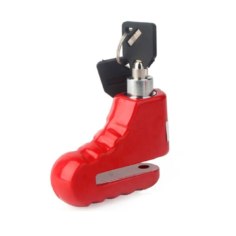 candado para freno disco de moto, facil de transportar, duradero y resistente al agua. black — vista 2