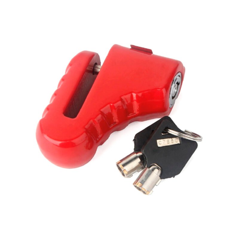candado para freno disco de moto, facil de transportar, duradero y resistente al agua. black — vista 6