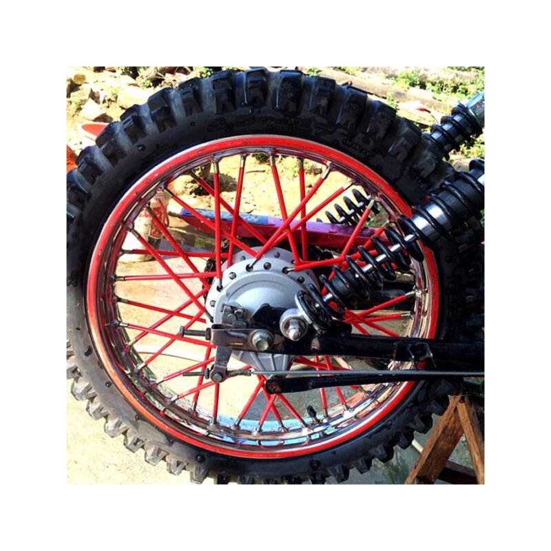 cubre radios para motocicleta, pvc resistente e impermeable, facil instalacion, 72 piezas. red — vista 3