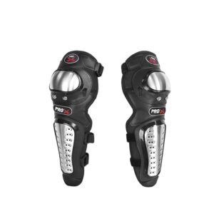 set de protecciones reforzadas en aleacion de aluminio, coderas y rodilleras, velcro ajustable.