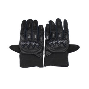 guantes de cuero, refuerzo en nudillos, material transpirable, cierre con velcro. black
