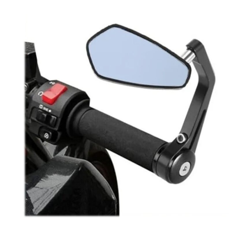espejo retrovisor universal para motocicleta, pvc y aluminio, resistentes, impermeables, cristal antidestellos. blue — vista 3