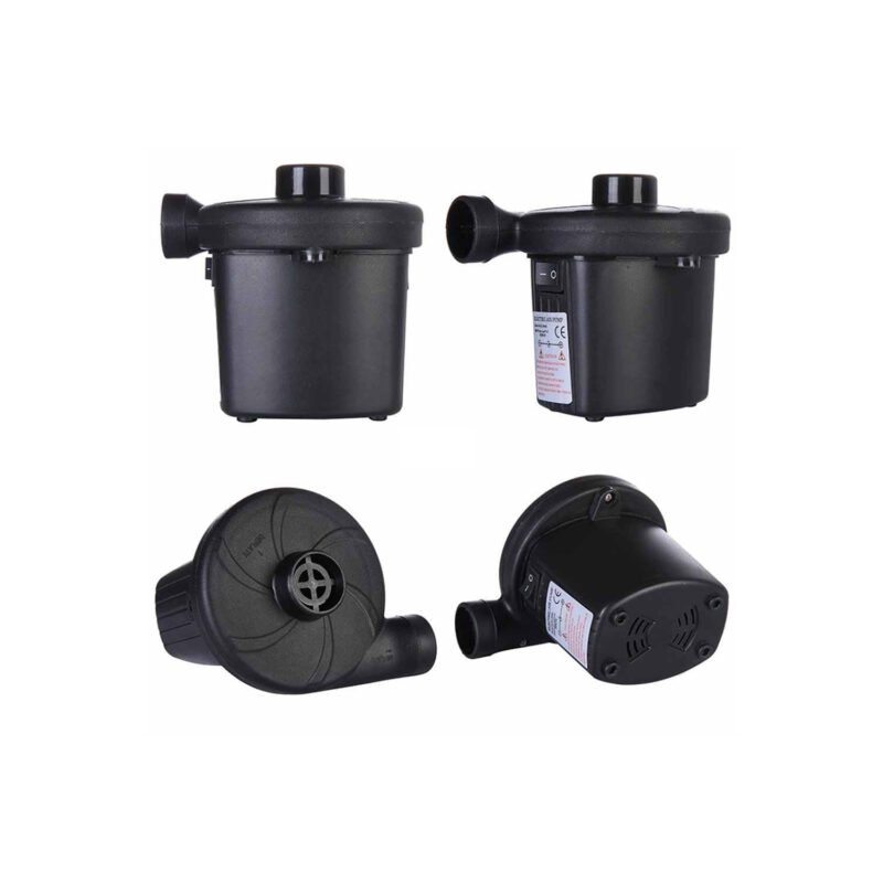 inflador electrico, facil de usar, material plastico, incluye adaptadores para corriente y automovil. — vista 4