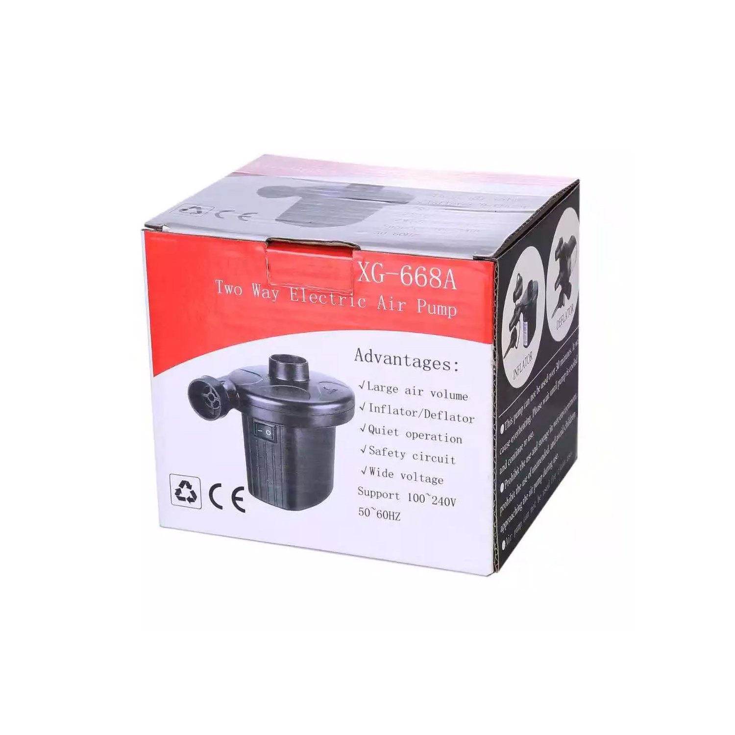 inflador electrico, facil de usar, material plastico, incluye adaptadores para corriente y automovil. inflador electrico, facil de usar, material plastico, incluye adaptadores para corriente y automovil.