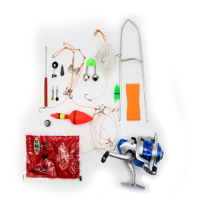 caÑa de pescar 2,40 mt, mas accesorios