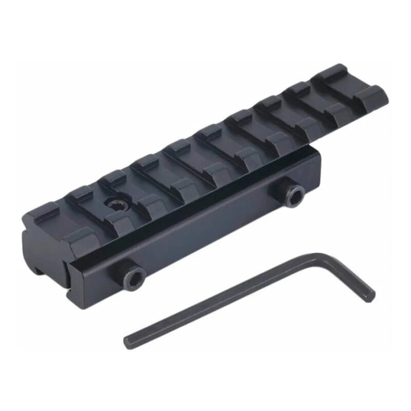 riel montable con adaptador estable, monta mira con montura 200, riel acodado y tornillo de tope adicional. — vista 3