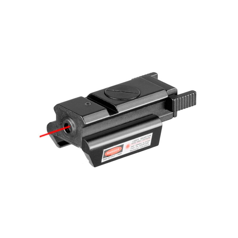 mira laser roja, riel 20mm, incluye 4 pilas, punto de laser <2mm a 10m, tiempo de bateria 2 3h, longitud de onda 635 660nm. — vista 2