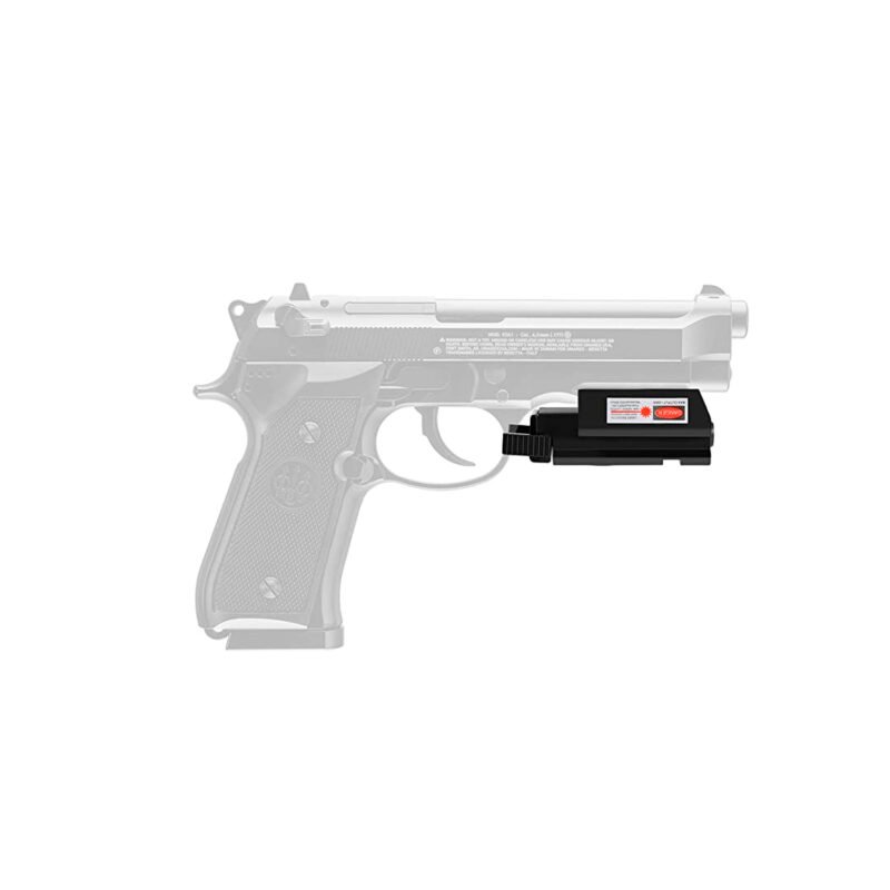 mira laser roja, riel 20mm, incluye 4 pilas, punto de laser <2mm a 10m, tiempo de bateria 2 3h, longitud de onda 635 660nm. — vista 4