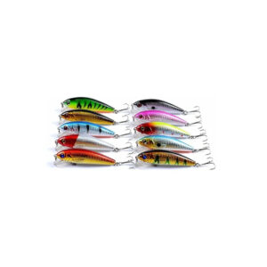 set de 10 seÑuelos para pesca de corvina de 7.2cm