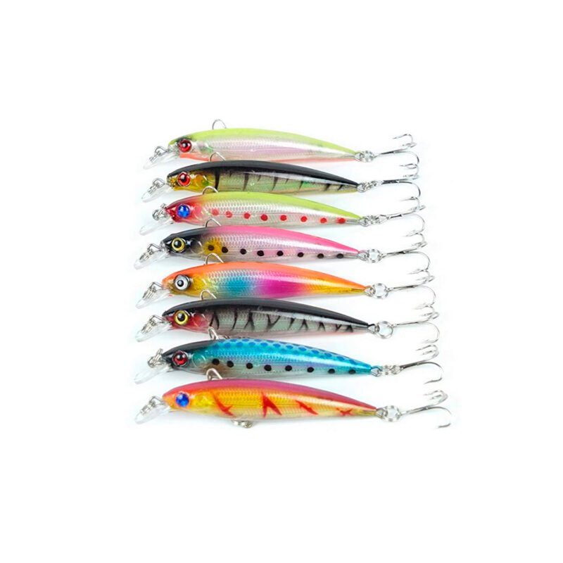 set de 8 seÑuelos de pesca, lenguados y corvinas
