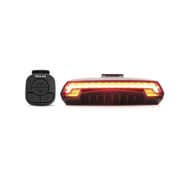 seÑalizador led para bicicleta x5 laser con control remoto, bateria recargable de 2000mah