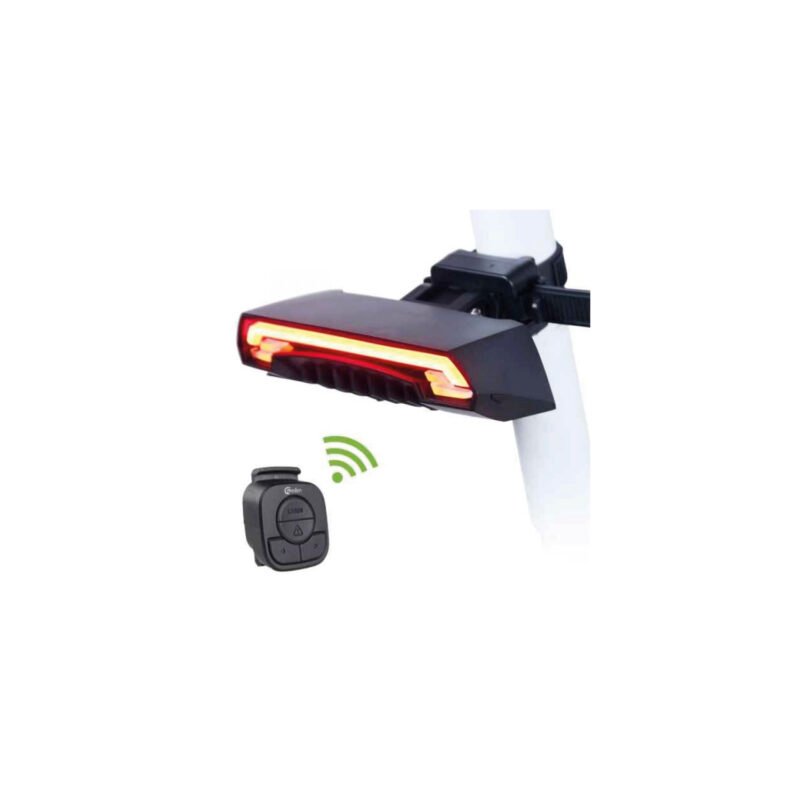 seÑalizador led para bicicleta x5 laser con control remoto, bateria recargable de 2000mah — vista 2