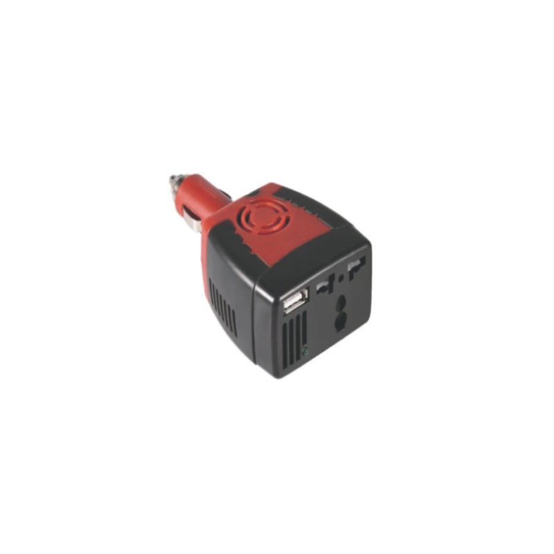 inversor de voltaje portatil para automovil de carga rapida usb, 12v a 220v / 150w 0.5a — vista 3