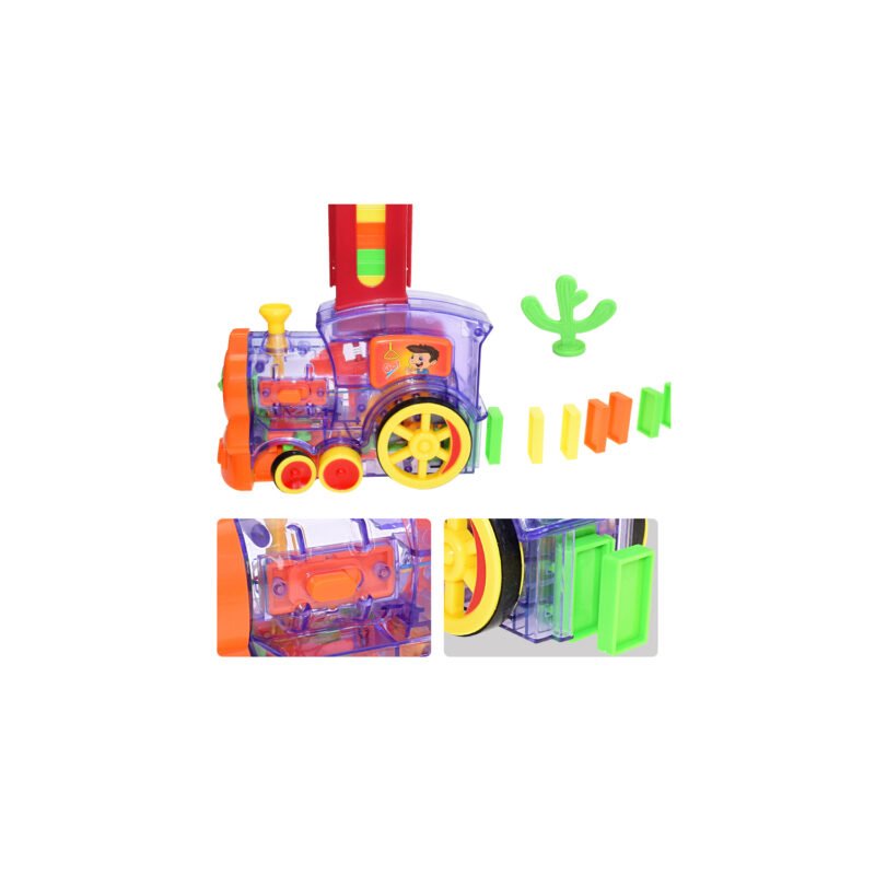 set de bloques armable tren electrico para niÑos con 80 de domino