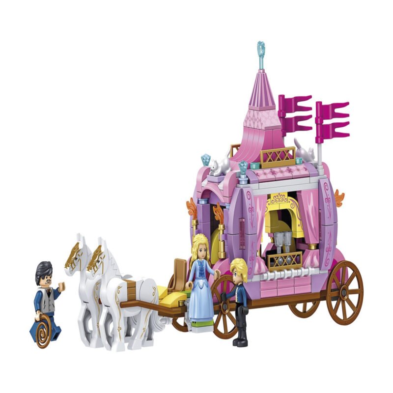 set de bloques armable carruaje de princesa armable de 351 piezas