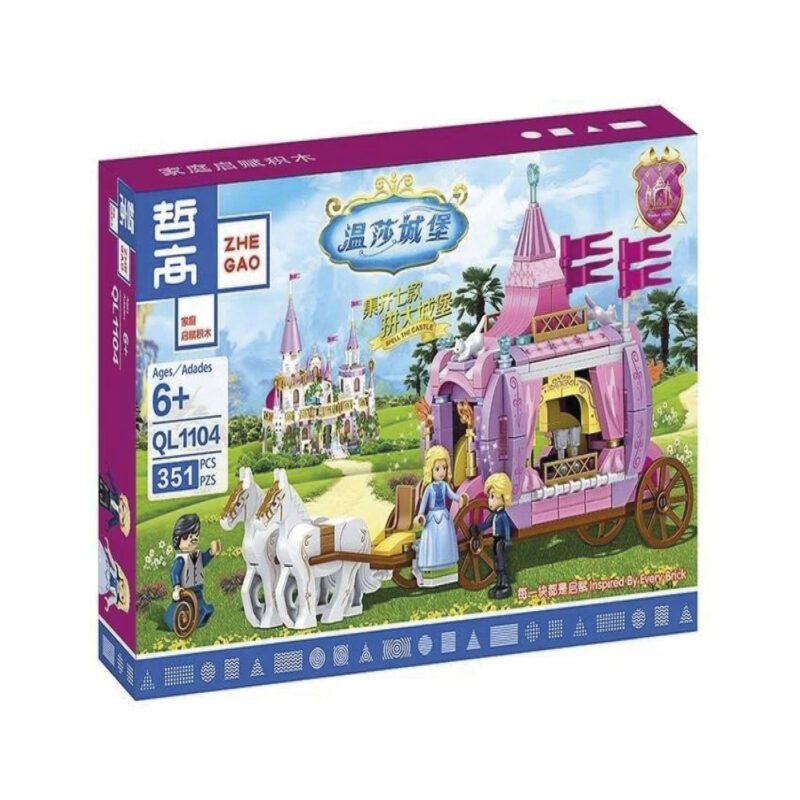 set de bloques armable carruaje de princesa armable de 351 piezas — vista 3