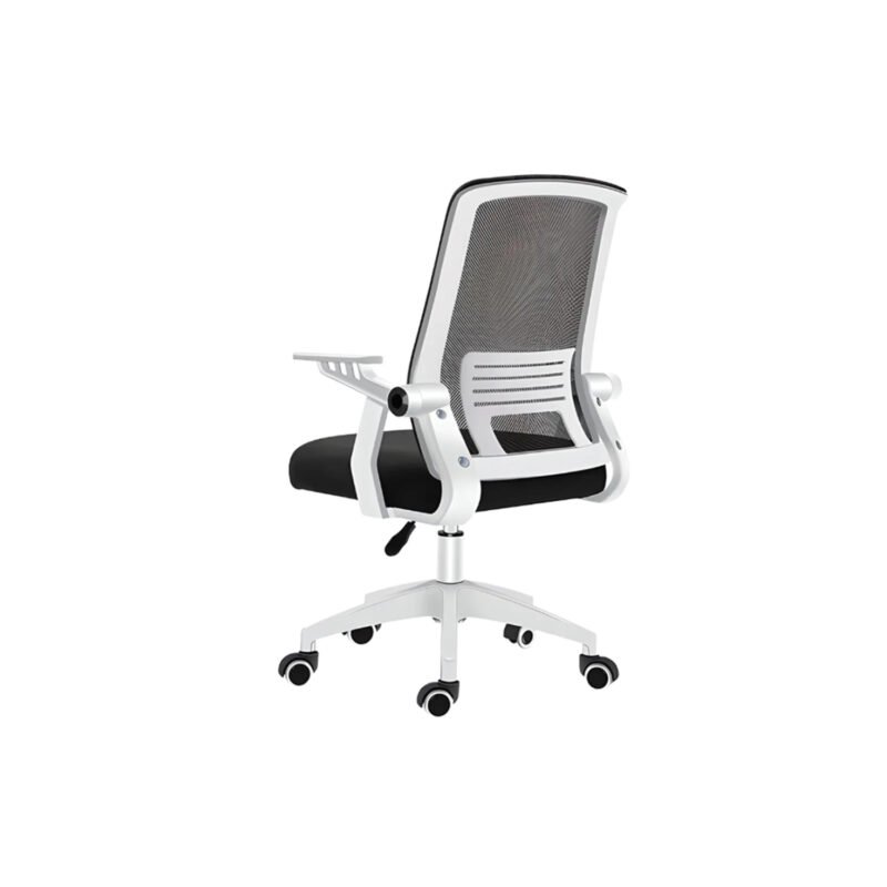 silla de escritorio crusec oficina mesa ejecutiva ergonomica con tapizado de mallawhite — vista 3