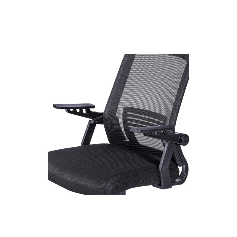 silla de escritorio crusec oficina mesa ejecutiva ergonomica con tapizado de malla black — vista 4
