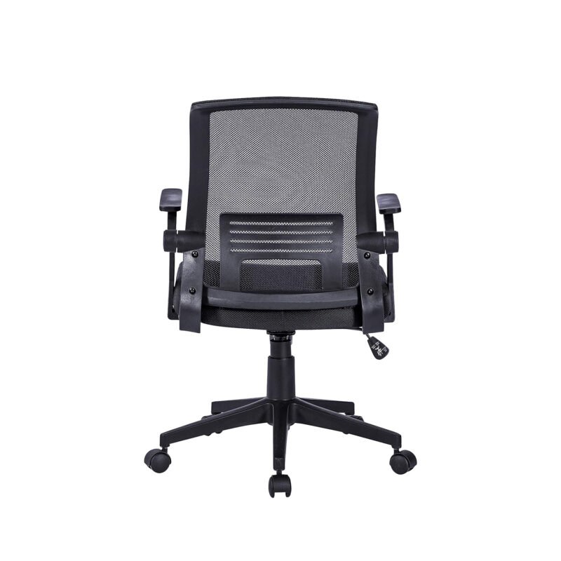 silla de escritorio crusec oficina mesa ejecutiva ergonomica con tapizado de malla black — vista 5