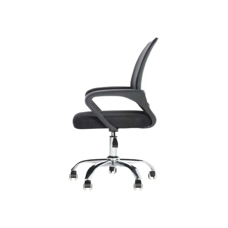 silla escritorio negra apoya brazos malla ergonomica — vista 3