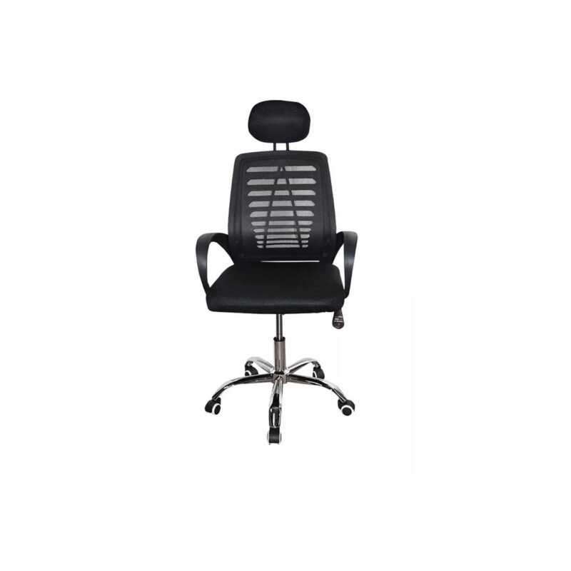 silla para oficina escritorio ejecutivo respaldo con malla con tapizado de tela black — vista 2