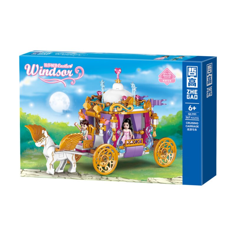 set de bloques armable carruaje princesa 376 piezas