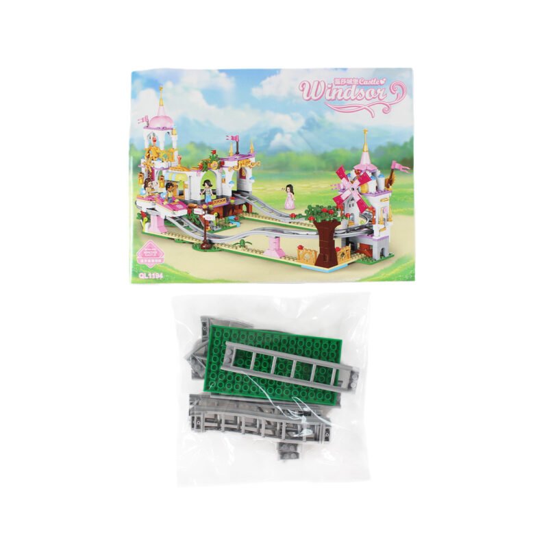set de bloques armable montaÑa rusa 711 piezas