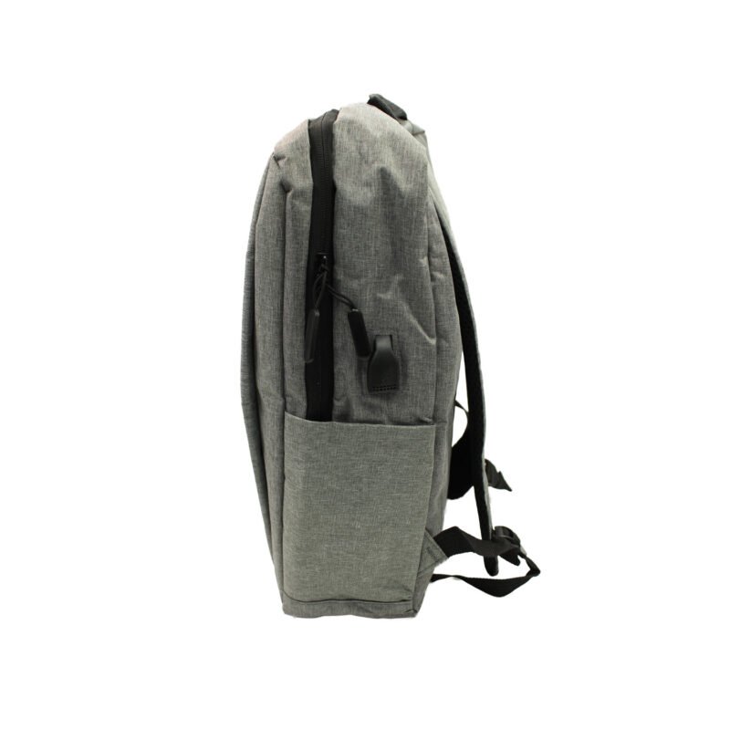 mochila para notebook con puerto de carga gray — vista 2
