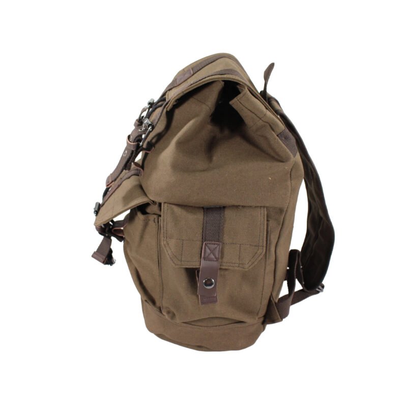 mochila con bolsillo delantero y correas brown — vista 5