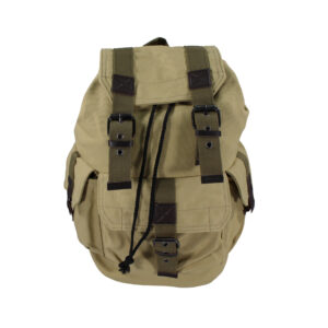 mochila con bolsillo delantero y correas green