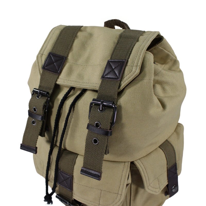 mochila con bolsillo delantero y correas green — vista 3
