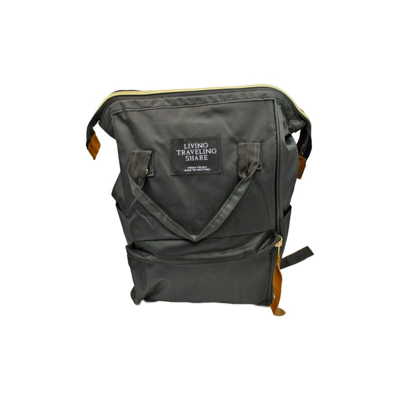 mochila con cierres negra