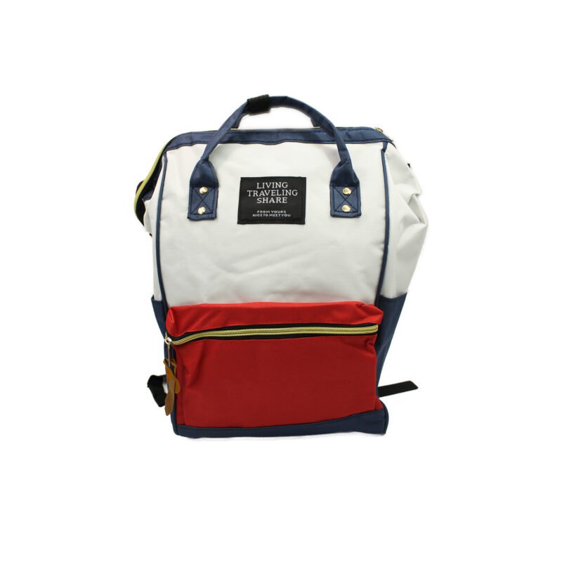 mochila con cierres white/red