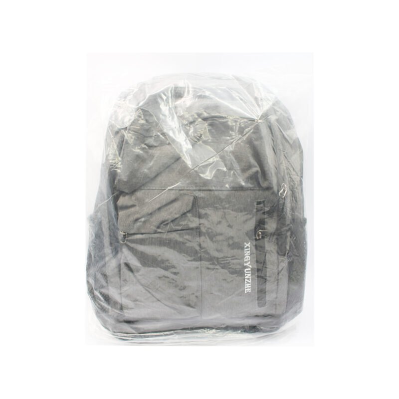 mochila para notebook con bolsillos delantero gray — vista 5
