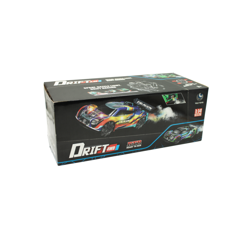 vehiculo a control remoto auto de carrera escala 1:14, direccion 360°, con bateria y usb. blue — vista 3
