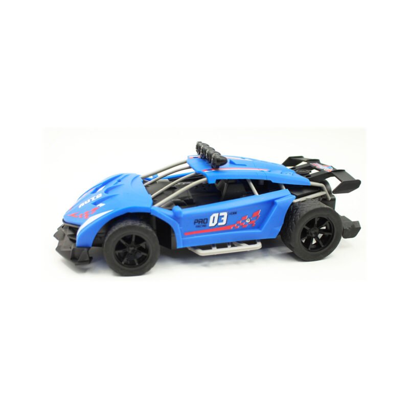 auto de carrera alta velocidad con luz, musica, 4 canales y lanza vapor. blue