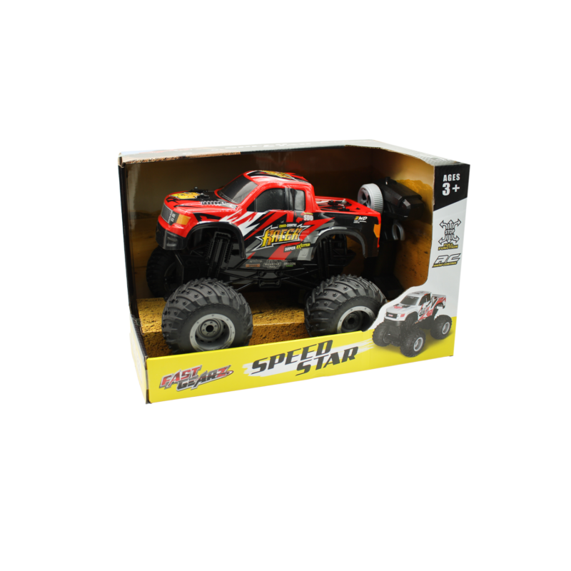 vehiculo a control remoto monster truck 2.4g red