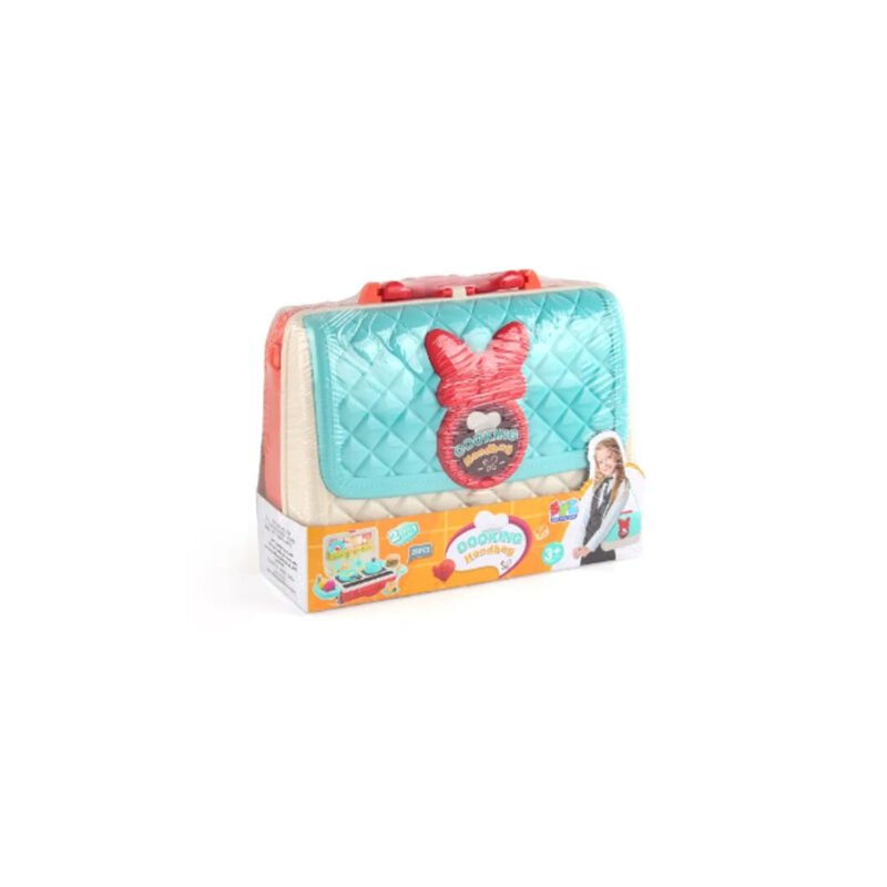 cocina de juguete cooking handbag portatil tipo cartera 2 en 1 con 28 accesorios — vista 3