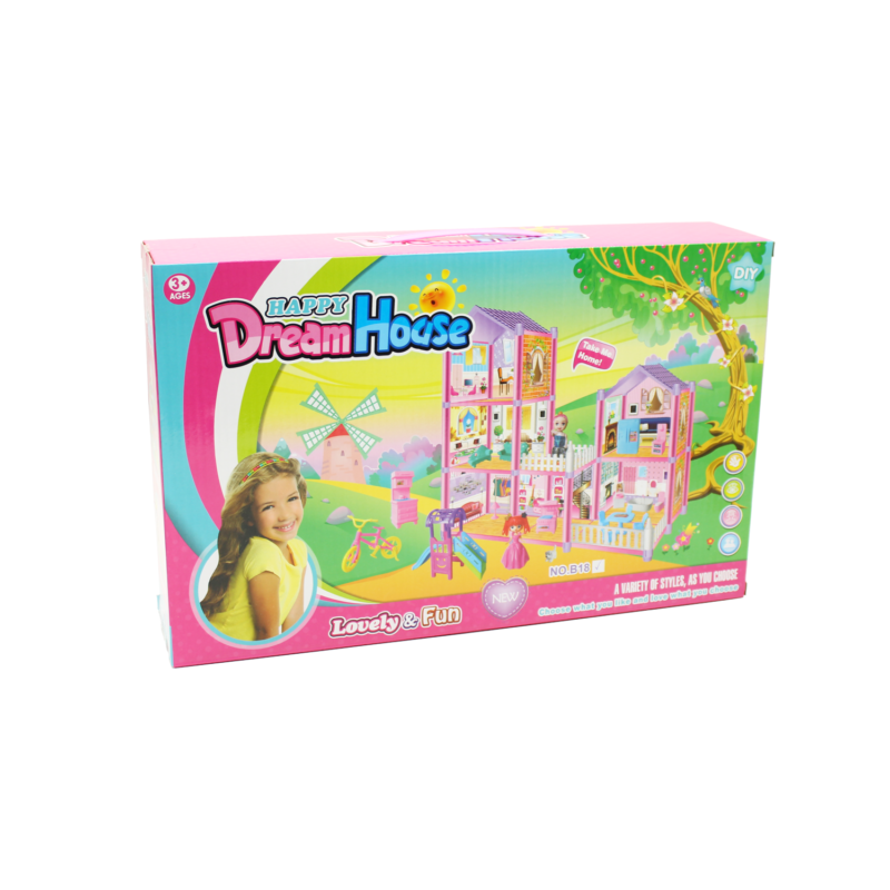 casa de muÑecas 3 pisos rosada — vista 3