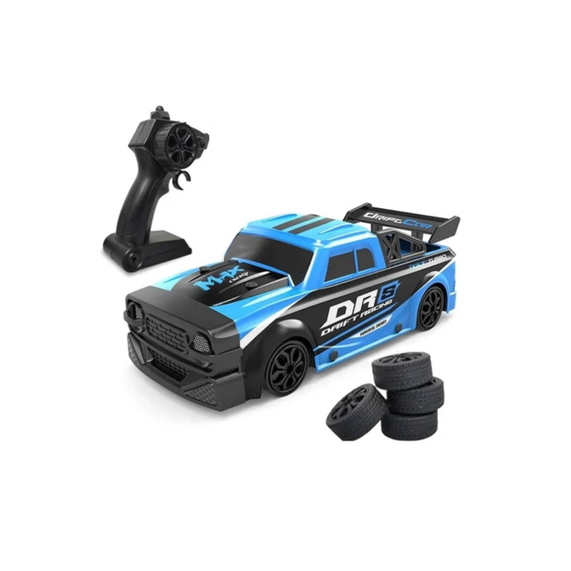 vehiculo a control remoto auto de derrape de alta velocidad con luz 4g 4 canales blue