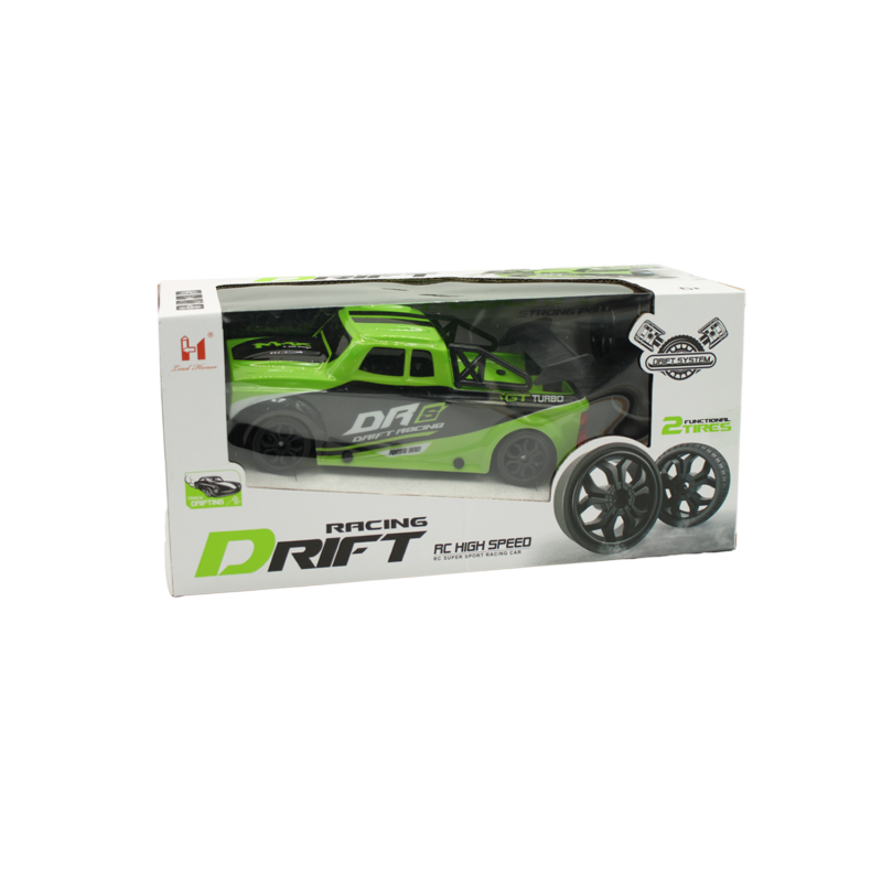 vehiculo a control remoto auto de derrape de alta velocidad con luz 4g 4 canales green — vista 2
