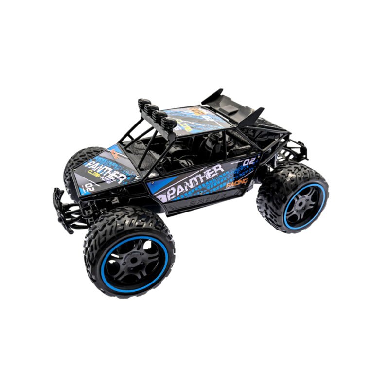 vehiculo a control remoto auto rally alta velocidad hasta 12km/h, escala 1:10, con bateria recargable. blue