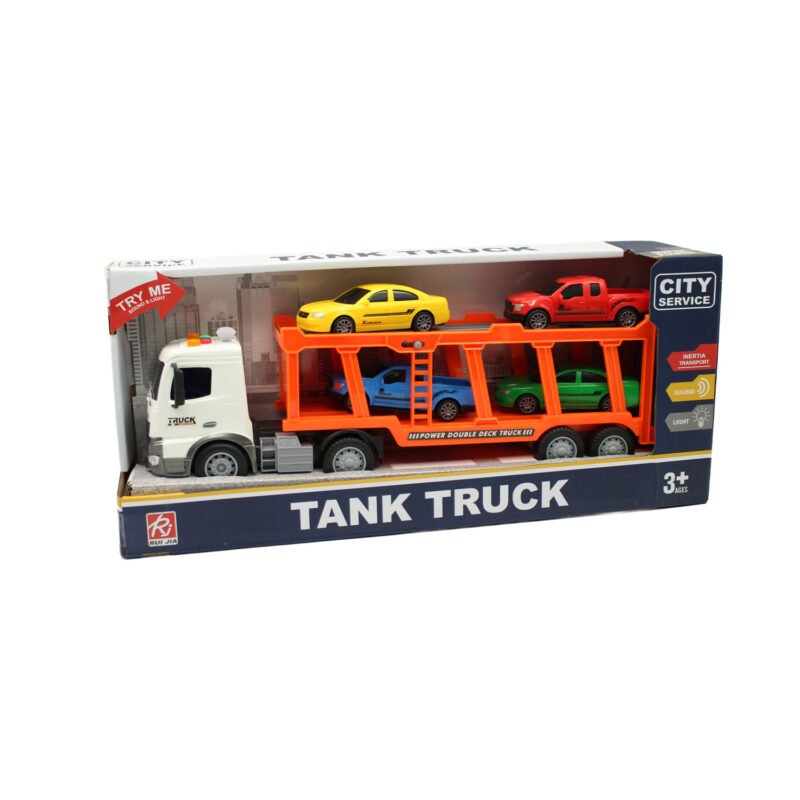 vehiculo a friccion camion de remolque con luz y sonido incluye auto 4 un — vista 3