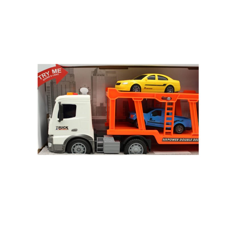vehiculo a friccion camion de remolque con luz y sonido incluye auto 4 un — vista 4