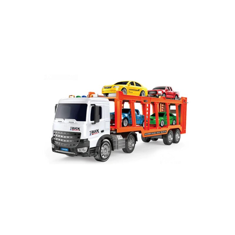 vehiculo a friccion camion de remolque con luz y sonido incluye auto 4 un — vista 5