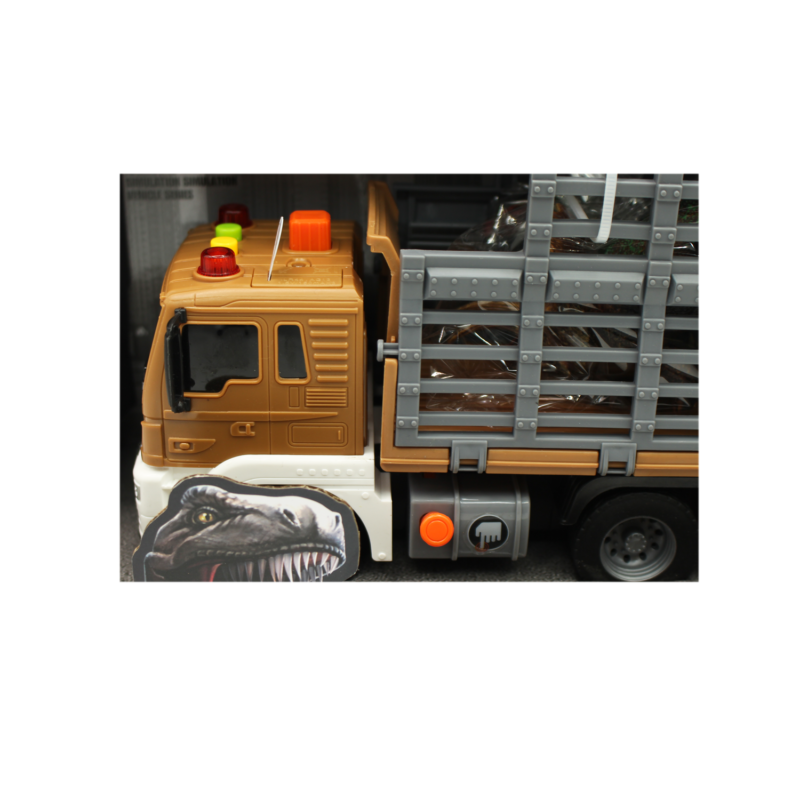 camion remolque jaula con luz y sonido incluye dinosaurios — vista 3
