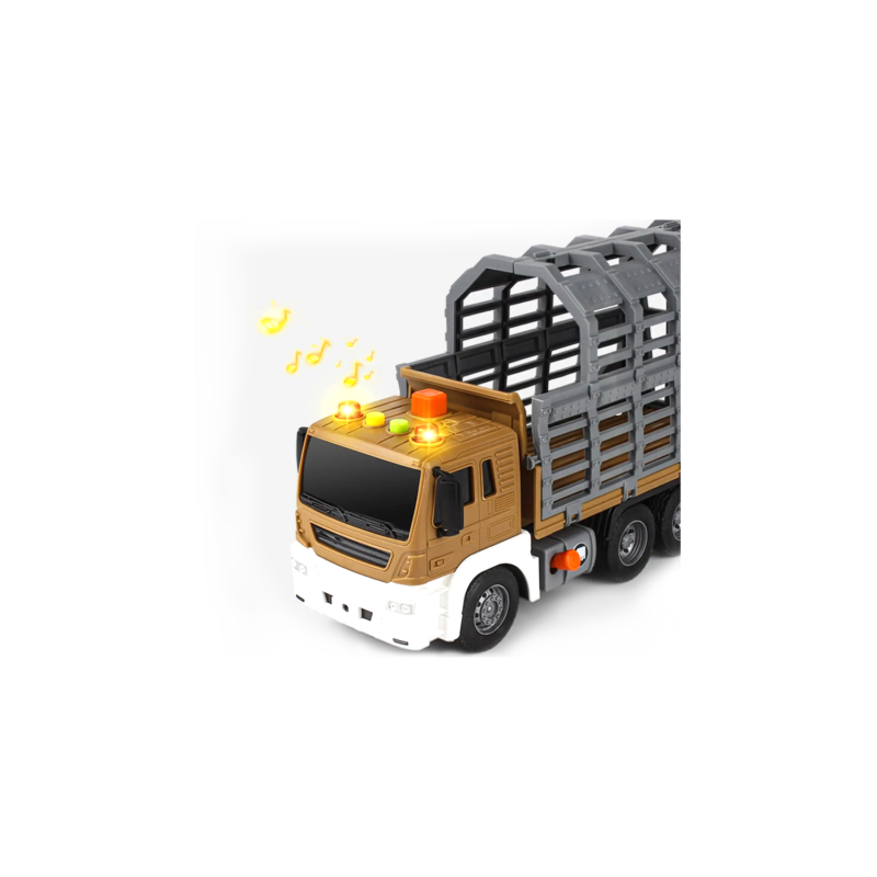 camion remolque jaula con luz y sonido incluye dinosaurios — vista 5