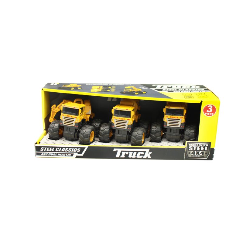 set de 3 vehiculo a friccion camiones de construccion