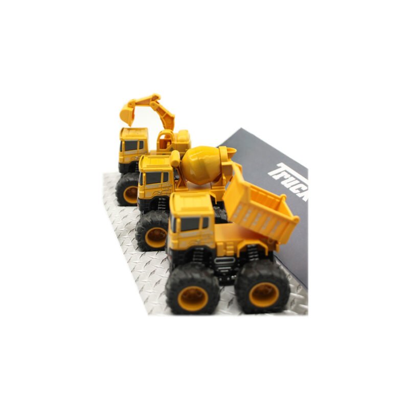 set de 3 vehiculo a friccion camiones de construccion — vista 2