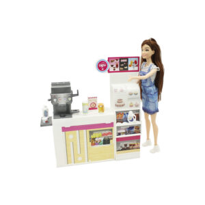 muÑeca yalulong con set y accesorios de cafeteria